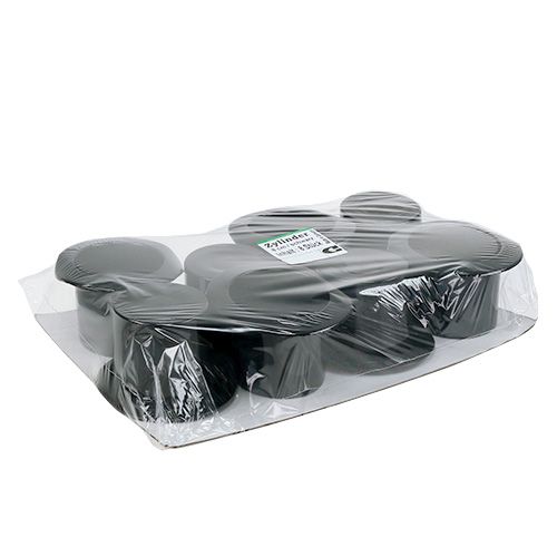 Artikel Zylinder Schwarz 8cm 8St