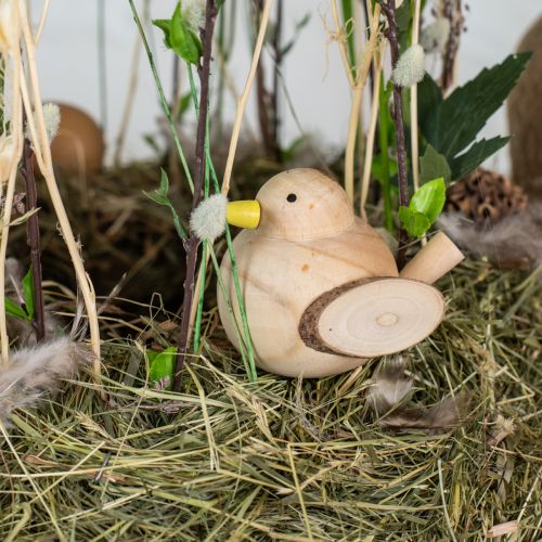 Artikel Deko Vögel Holzvögel Tischdeko Frühling Natur 7cm 3St