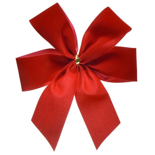 Dekoschleife Rot Samtschleife 4cm breit Weihnachtsschleife für draußen 15×18cm 10St