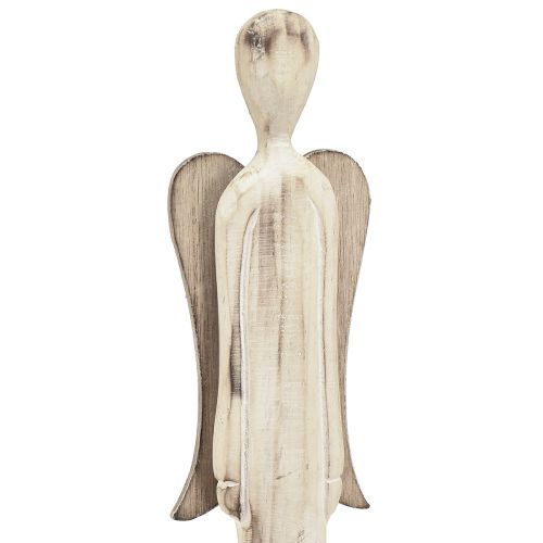 Artikel Engel Holz Figur Weihnachten Weiß gewaschen H46cm 2St