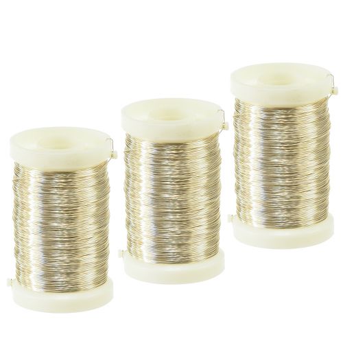 Artikel Floristendraht Myrtendraht Champagner 0,30mm 100g 3 St