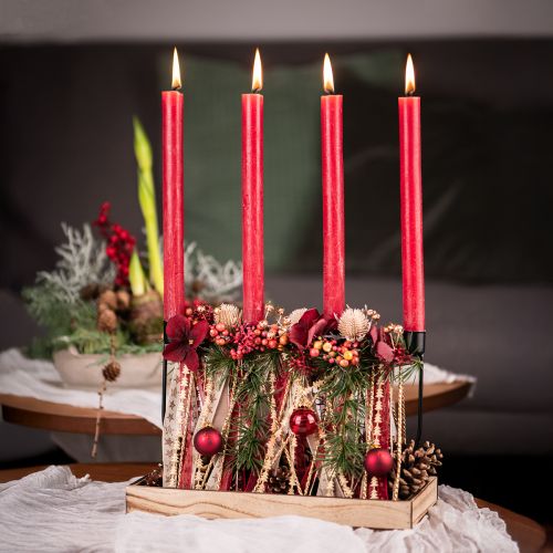 Artikel Kerzenständer, Kerzenhalter Adventskranz 27,5cm H18,5cm