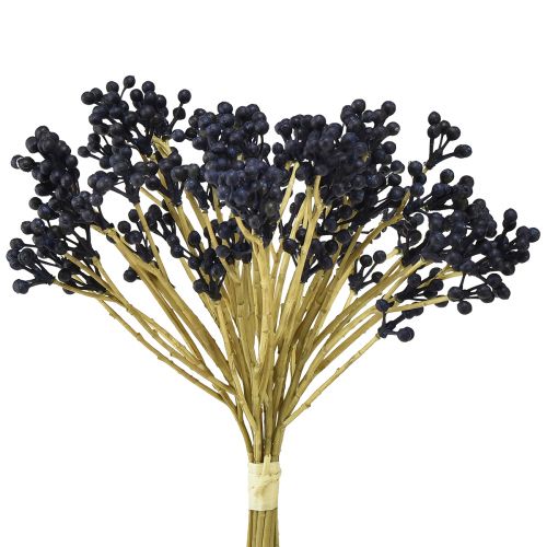 Künstliche Beeren Blau Kunstpflanzen 28cm 12St im Bund