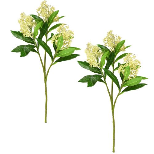 Artikel Künstliche Blumen Creme Skimmia japonica Skimmie 45cm 2St