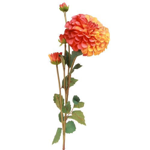 Künstliche Dahlien Deko Blumen Orange Rot Ø10 L80cm 2St