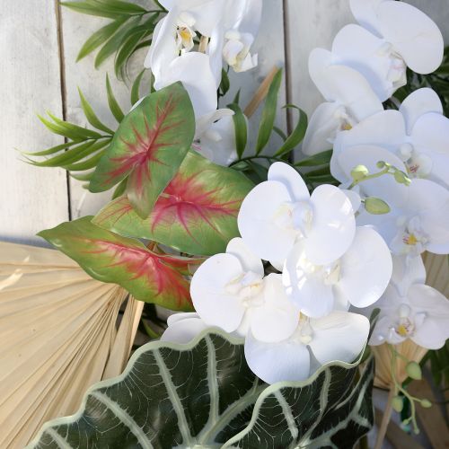 Artikel Künstliche Kaladie sechsblättrig Grün/rosa Künstliche Pflanze wie echt !