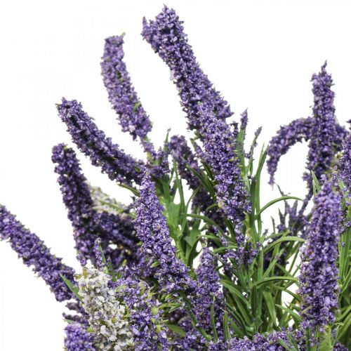 Floristik24.de Künstlicher Strauch Lavendel Lila Deko 46cm-08205 Kunstpflanze Weiß