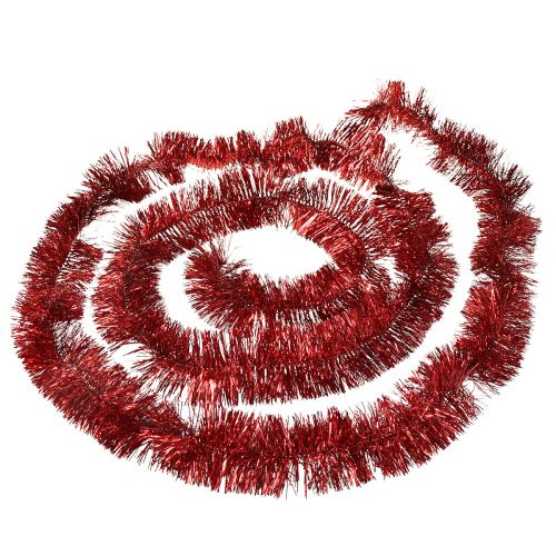Artikel Festliche Rote Lametta-Girlande 270cm – Glänzend und lebendig, Perfekt für Weihnachts- und Feiertagsdekorationen