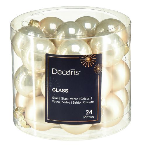 Artikel Mini Christbaumkugeln Glas Pearl Baumkugeln Ø2,5cm 22 St