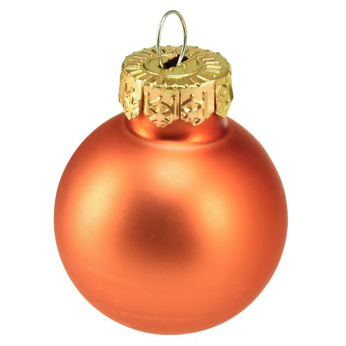 Artikel Mini Weihnachtskugeln Glas Orange Pumpkin Ø2,5cm 22St