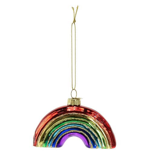 Artikel Regenbogen-Ornament aus Glas – Festliche Weihnachtsbaumdekoration mit glänzenden Farben
