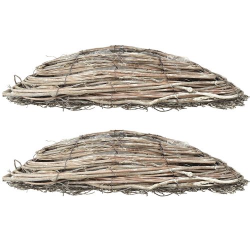 Artikel Pflanzschiffchen Rattan Reben Natur Weiß 40x13cm 2St