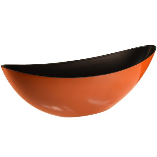 Moderne Schiffchen-Schale in Orange – 39 cm – Vielseitig einsetzbar für Dekoration und Bepflanzung – 2St