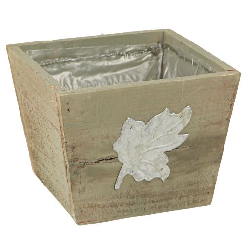 Floristik24 Pflanzkasten Holz Shabby Chic Holzkiste Grau 11×14,5×14cm