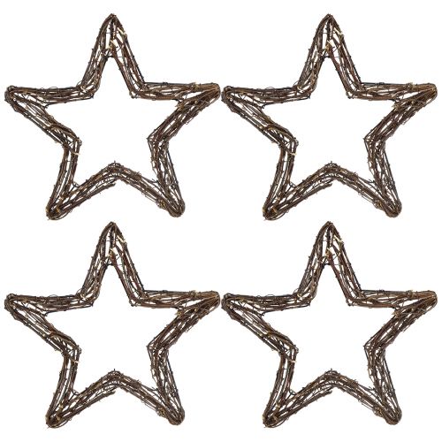 Artikel Sterne zum Aufhängen für Türkranz Weide Natur 28cm 4St