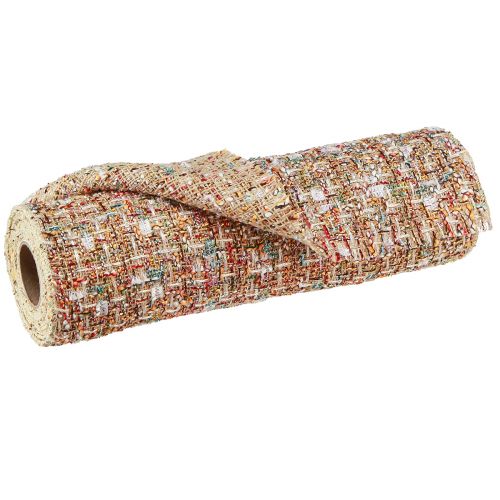 Artikel Tischband Beige Bunt Glitter Vintage Retro B19cm L1,5m