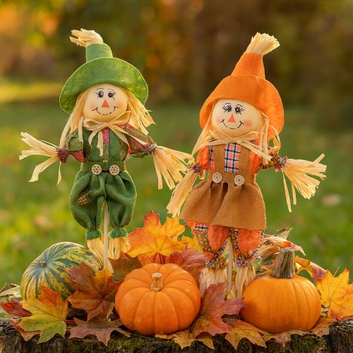 Artikel Vogelscheuche am Stab Blumenstecker groß H44/82cm 4 St