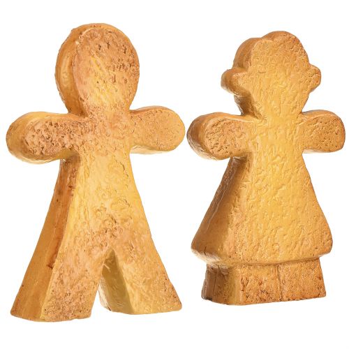 Artikel Weihnachtsdeko Lebkuchenmann und Frau Keramik 16cm 2St