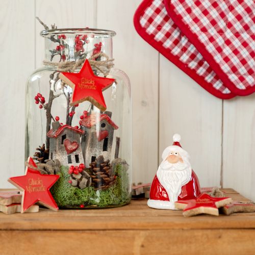 Floristik24 Weihnachtsmann-Figur in Rot 2Stück – 13 cm – Ideale Weihnachtsdekoration für eine festliche Atmosphäre