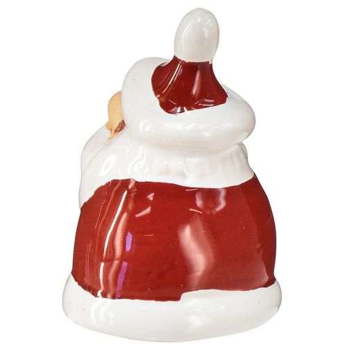 Artikel Keramik Weihnachtsmann Figur, Rot-Weiß, 6,4cm – Festliche Weihnachtsdeko – 6 St