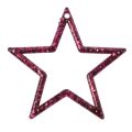 Floristik24 Deko Stern Berry Glitter Tischdeko Weihnachten 4,5cm 120 St