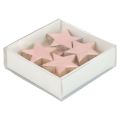 Floristik24 Holzsterne Deko Sterne Weihnachtsdeko Rosa Glanz Ø5cm 8St