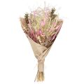 Floristik24 Trockenblumenstrauß Rosa Grün Lagurus Eukalyptus 150g