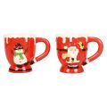 Floristik24 Weihnachtstassen Tasse Weihnachtsmann Keramik 10,5cm 2St