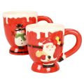 Floristik24 Weihnachtstassen Tasse Weihnachtsmann Keramik 10,5cm 2St