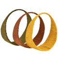 Floristik24 Dekoring Jute Ring breit Loop Gelb Ocker Braun Ø30cm 3St