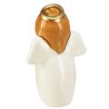 Floristik24 Entzückender Keramik-Engel mit Goldakzenten 6 Stück– Weiß, 7 cm – Geschenkidee und liebevolle Dekoration