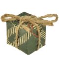 Floristik24 Papier-Geschenkboxen Mini Set, Rot-Grün-Natur, 2,5x3 cm, 18 Stück - Weihnachtsdeko
