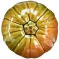 Floristik24 Dekorativer Keramik-Kürbis in leuchtenden Grüntönen – 17.5 cm – Perfekt für herbstliche Tischdekoration