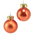 Floristik24 Mini Weihnachtskugeln Glas Orange Pumpkin Ø2,5cm 22St