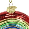 Floristik24 Regenbogen-Ornament aus Glas – Festliche Weihnachtsbaumdekoration mit glänzenden Farben