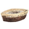 Floristik24 Pflanzschiffchen Holz Rinde 3-farbig 33,5/40/48cm 3er-Set