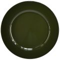Floristik24 Eleganter dunkelgrüner Plastikteller – 28 cm – Ideal für stilvolle Tischarrangements und Dekoration