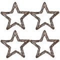 Floristik24 Sterne zum Aufhängen für Türkranz Weide Natur 28cm 4St