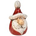 Floristik24 Niedliche Keramik Weihnachtsmann Figur, Rot-Weiß, 10cm - 4er Set, Perfekte Weihnachtsdeko