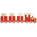 Floristik24 Holzzug mit Geschenkboxen, Rot-Weiß, 2er Set, 18x3x4,5 cm - Weihnachtsdekoration